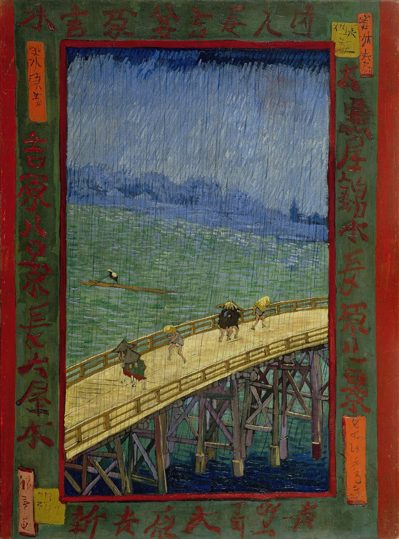Bridge in the rain (after Hiroshige)