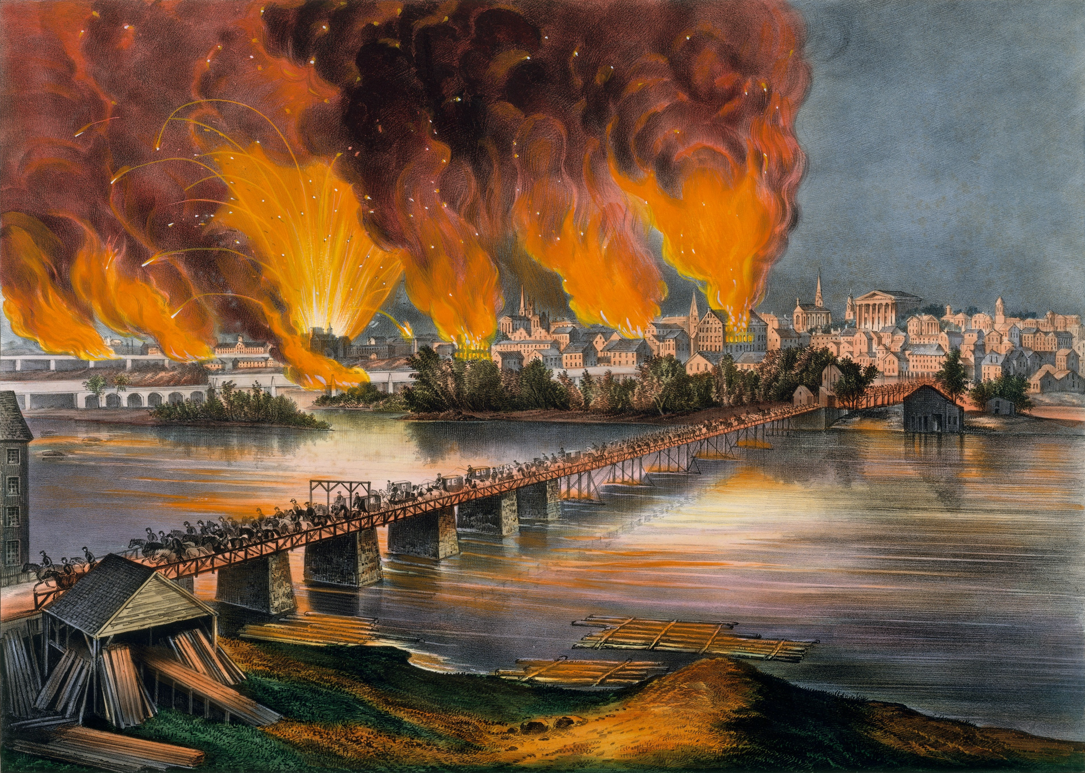 The Fall of Richmond, Virginia, on the Night of April 2nd, 1865
