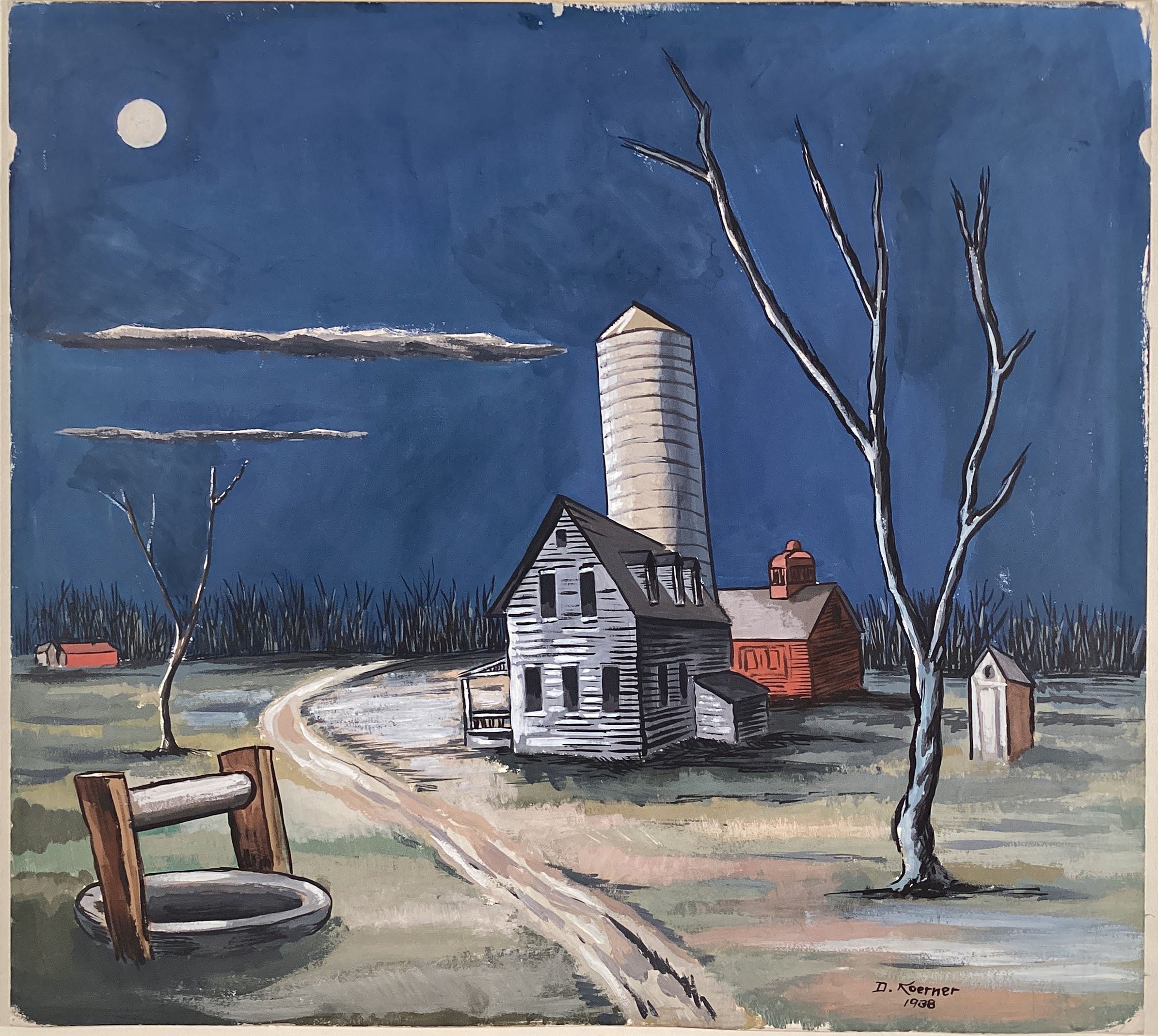 Farm in Moonlight