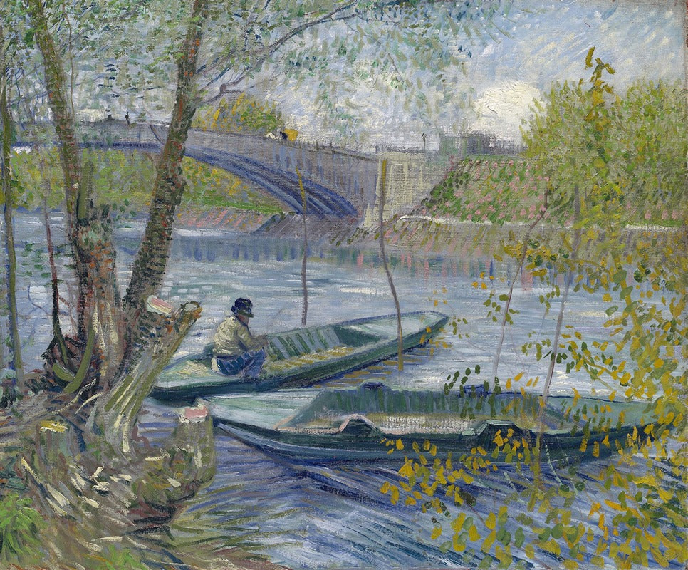 Fishing in Spring, the Pont de Clichy (Asnières)